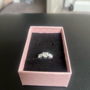 3 gem Moissanite ring